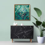 jungle miroir poster sous cadre doré