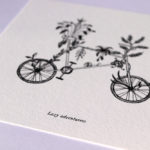 photo de la carte le bike en noir et blanc
