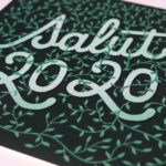 focus dans la carte de voeux salut 2020