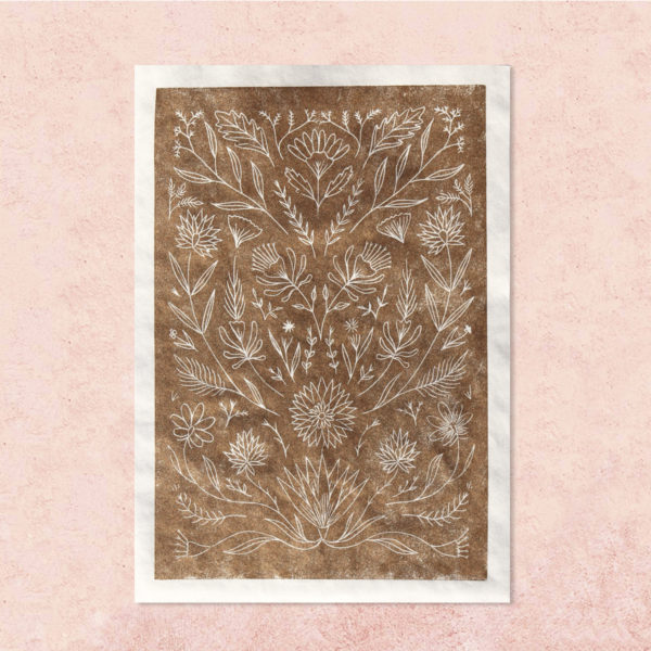 carte dorée folk