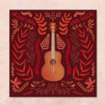 poster guitare folk rouge